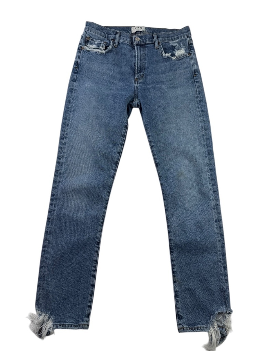 AGOLDE Toni Mid Rise Distressed Jeans